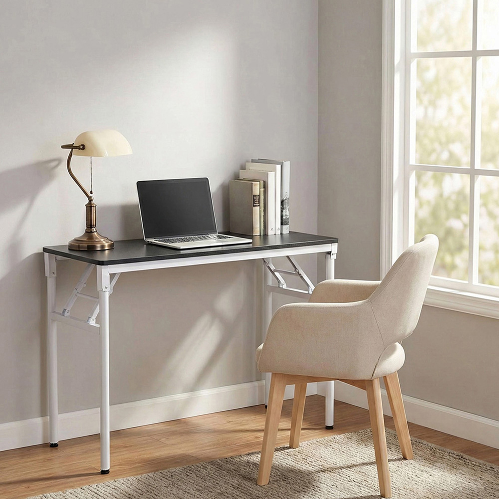 Living and Home Metal Frame Foldable Laptop Desk Black Image 7