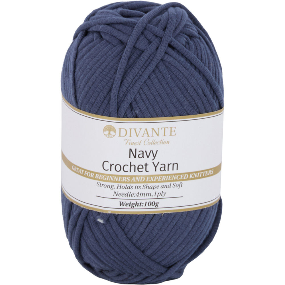 Crochet Yarn Navy Image 1
