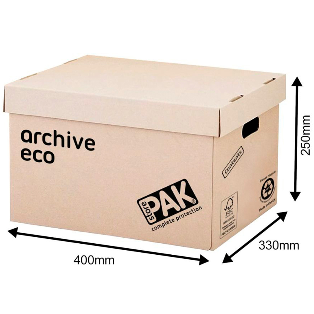 StorePAK 33L Archive Eco Cardboard Storage Box 15 Pack Image 8