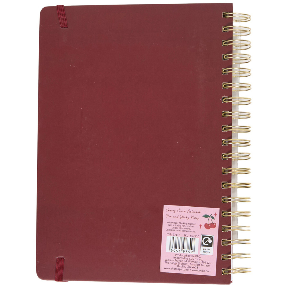 Cherry Check Themed Notebook Set Image 3