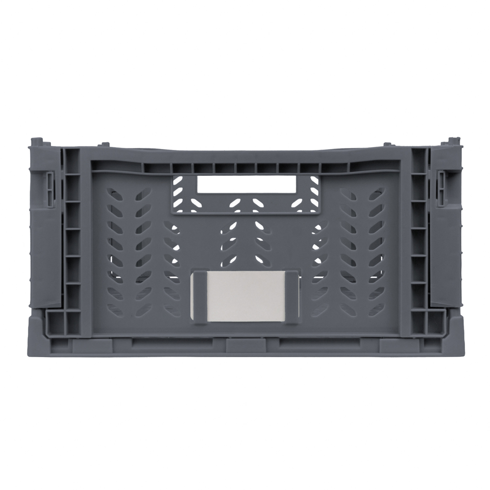 JVL Stackit Grey Foldable Storage Crate 14.5L 4 Pack Image 6