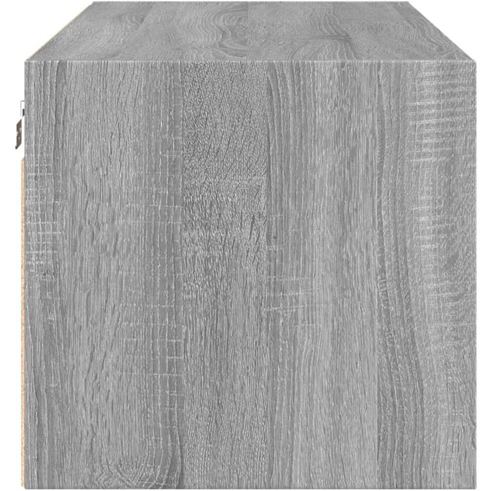 vidaXL 3 Door Grey Sonoma Glass Wall Cabinet Image 7