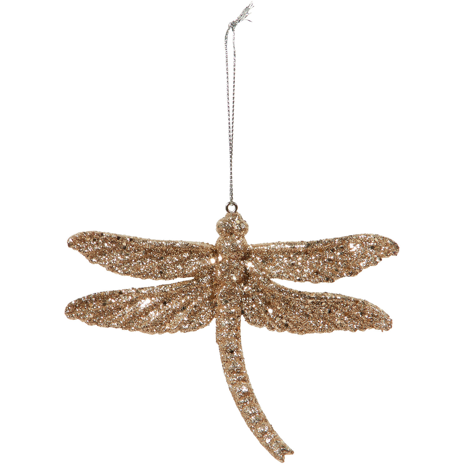 Blushing Ballroom Glitter Hanging Dragonfly Decoration Image 1