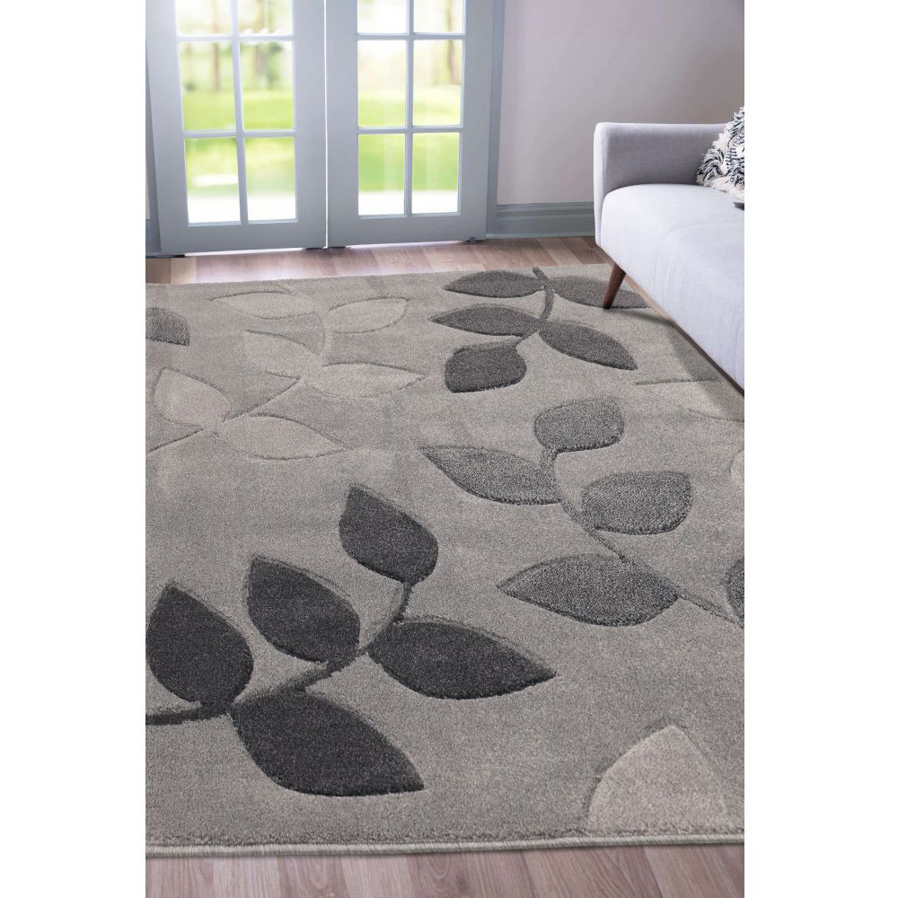 Homemaker Newport Grey Leaf Rug 120 x 170cm Image 4