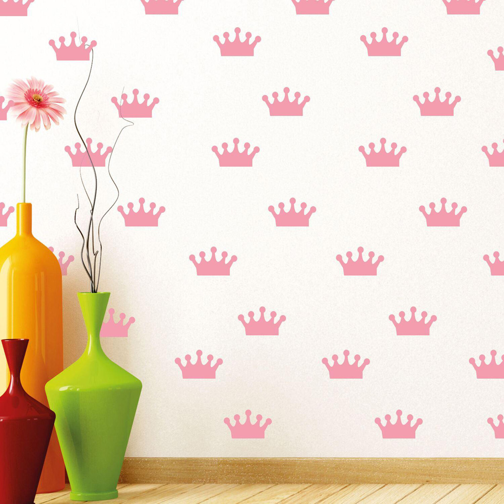 Walplus Pink Crowns Vinyl Wall Stickers Image 1
