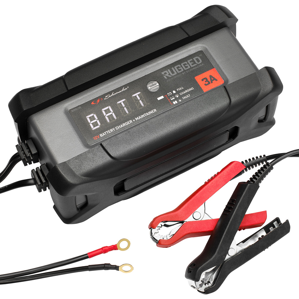 Schumacher SPX458 Rugged 12V Battery Charger with Maintainer 3A Image 1