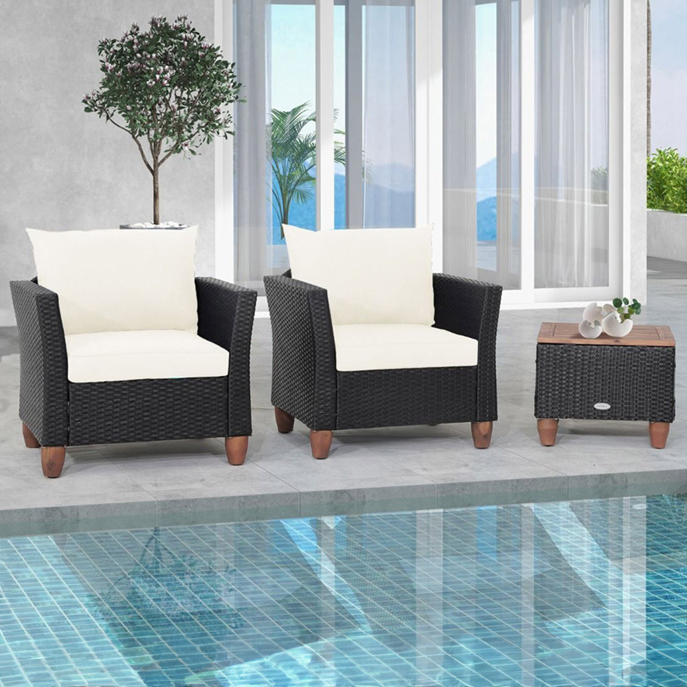 Costway 2 Seater Patio Furniture Set with Cushions Image 1