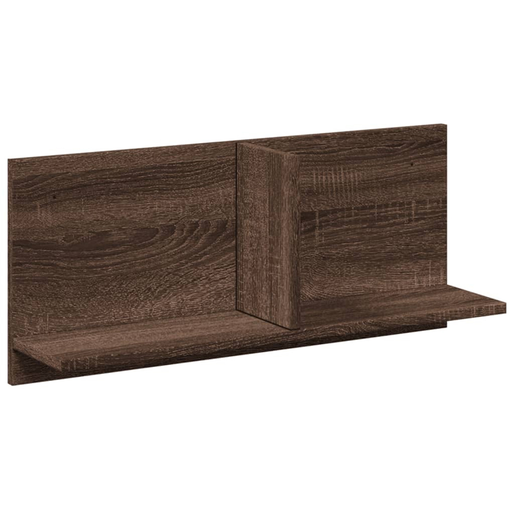 vidaXL 70 x 16.5 x 30cm Brown Wall Shelf Image 2