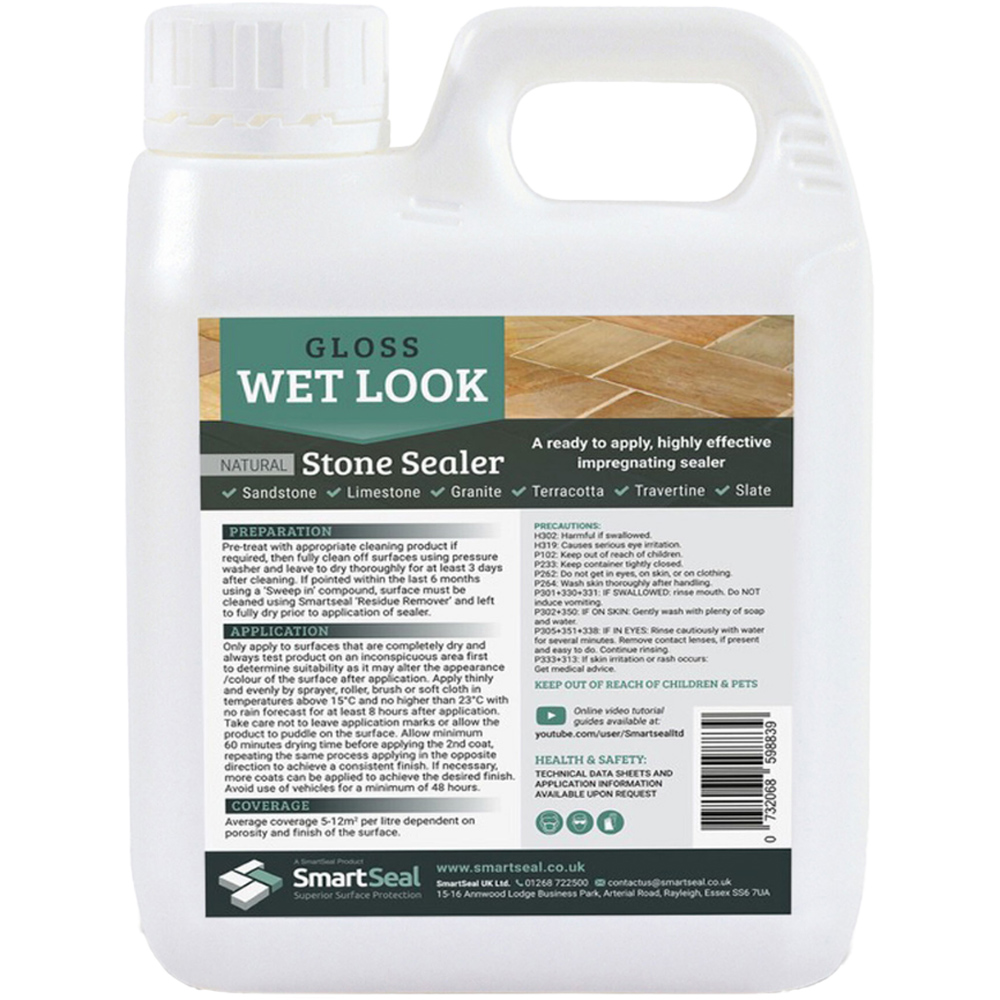 SmartSeal Wet Look Natural Stone Sealer 1L Image 1