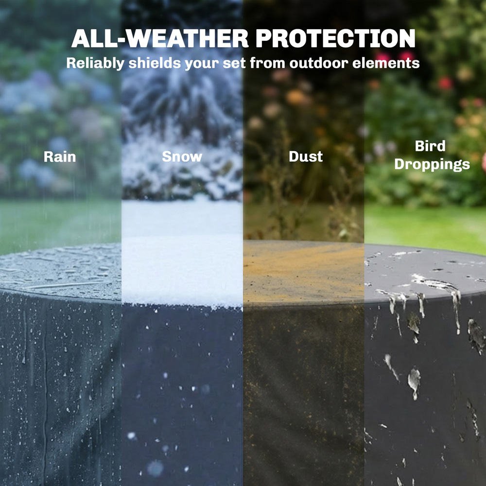 Outsunny Black Round Waterproof Garden Furniture Cover 70 x 214cm Image 6