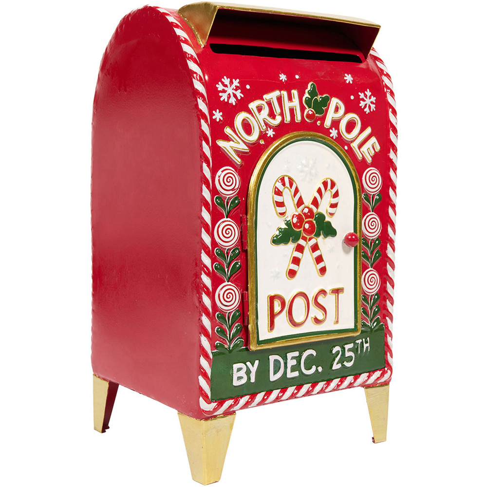 Metal North Pole Post Box Decoration Image 2