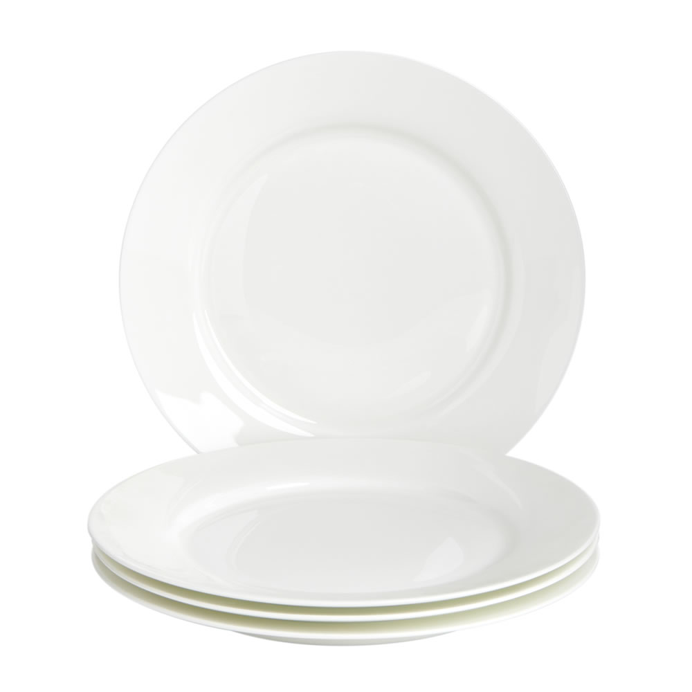 Wilko 12 piece White Bone China Dinner Set Wilko