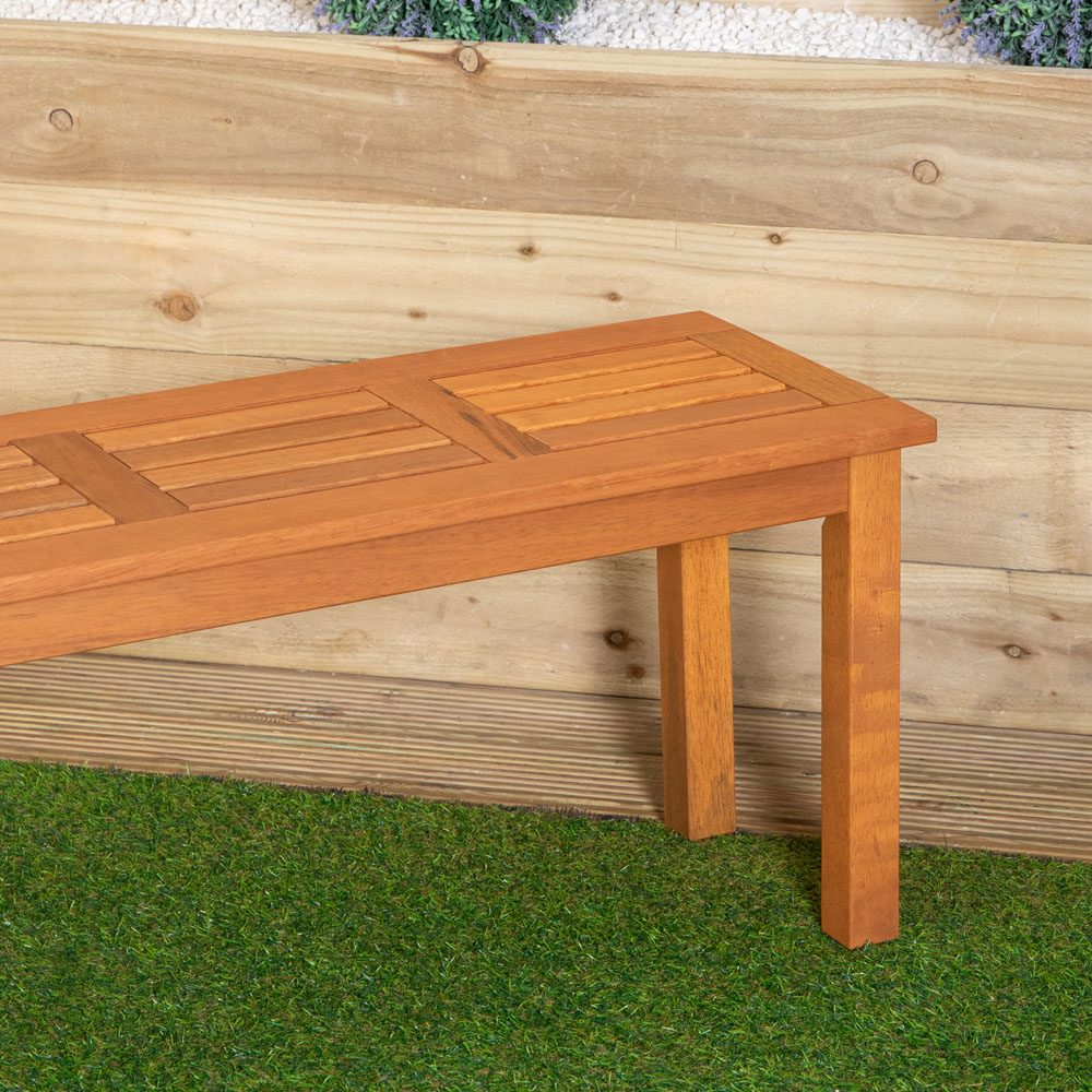 Samuel Alexander Coniston 2 Seater Wooden Garden Bench Stool Image 6