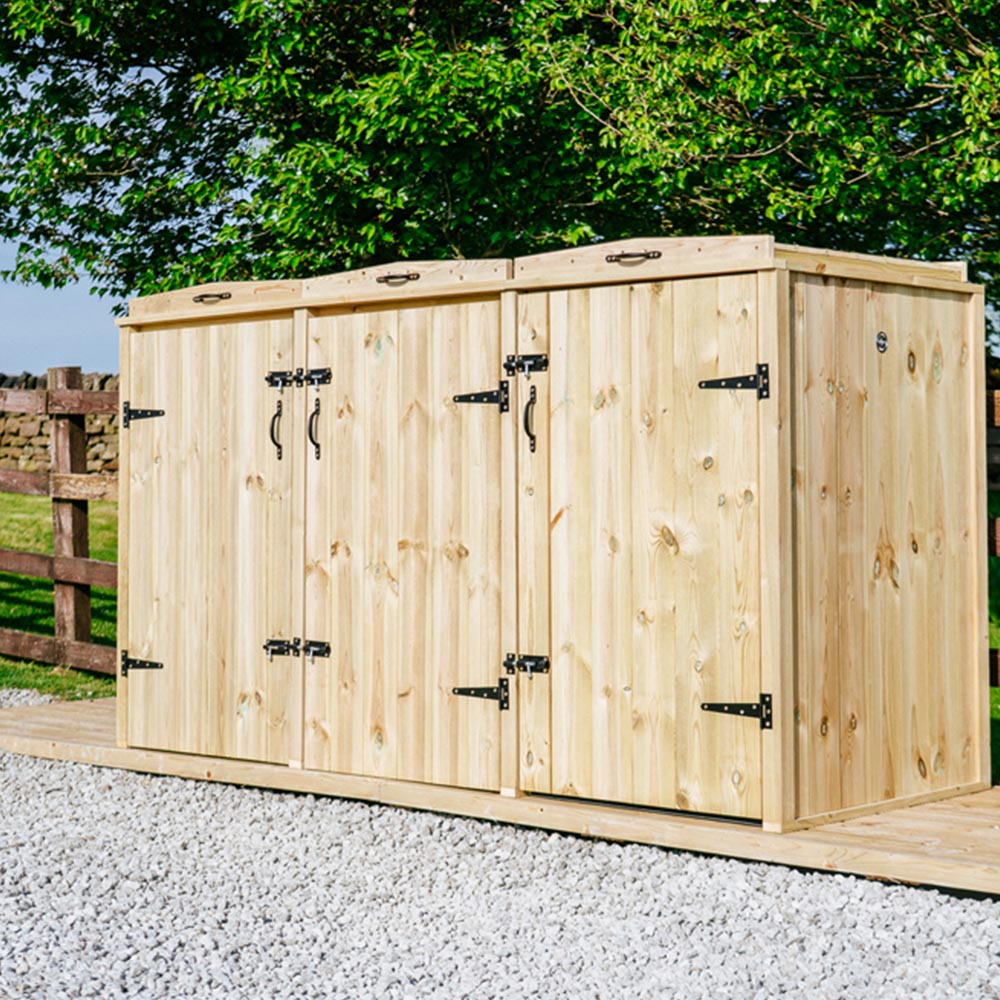 The Garden Village Chatburn 6 Recycle Box Storage Shed Image 9