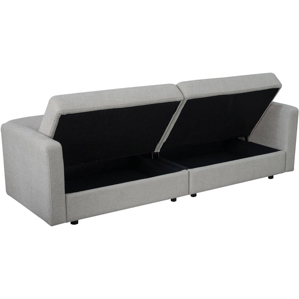 Aspire Vault 2 Seater Grey Sofa Bed with Dual Storage Image 3