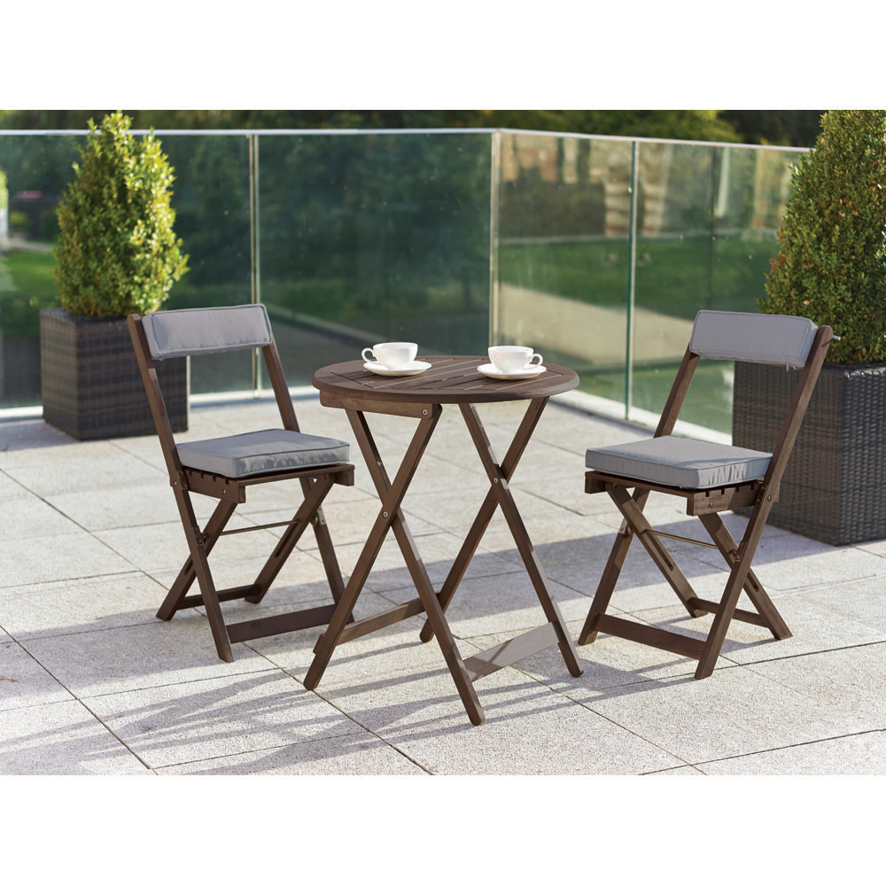 Greenhurst Raffles 2 Seater Bistro Set Grey Image 3