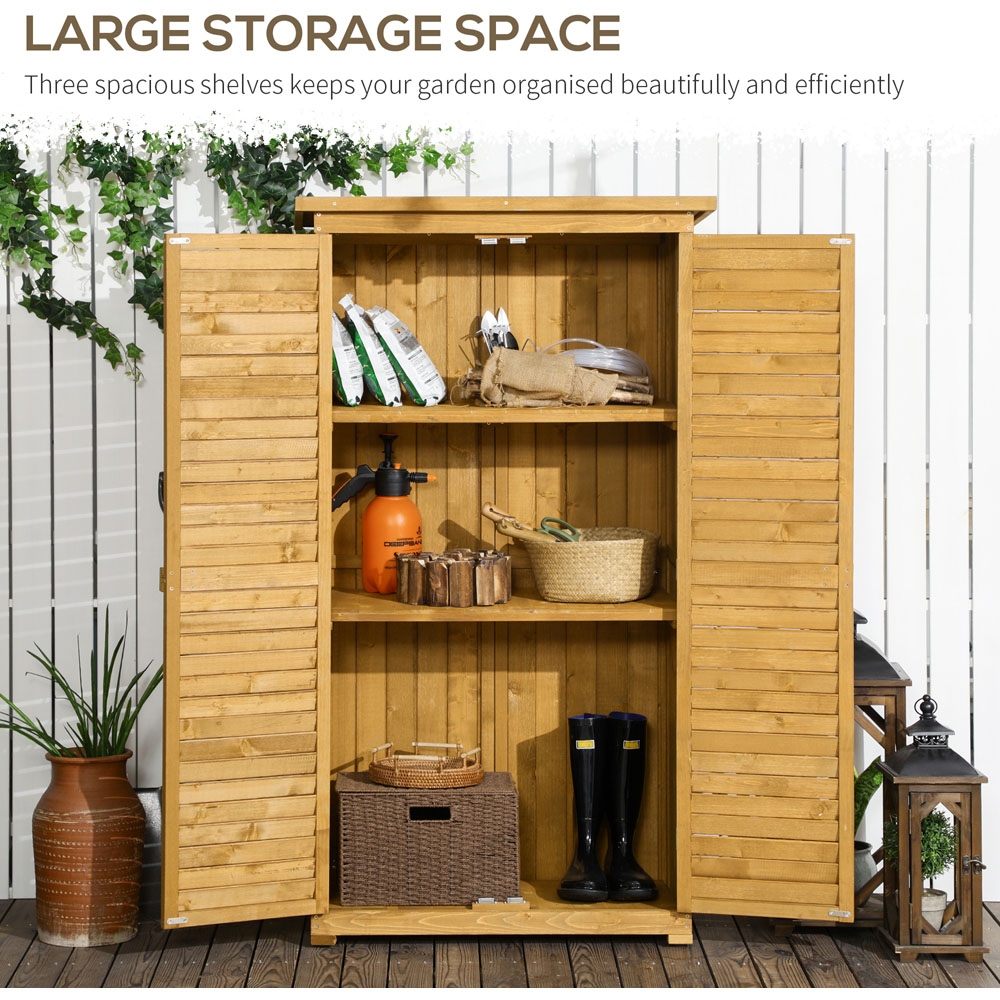 Outsunny 2.9 x 1.5ft Wooden Garden Shed Image 7
