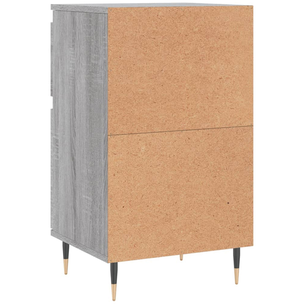 vidaXL Single Door Single Drawer Grey Sonoma Wooden Sideboard Image 5