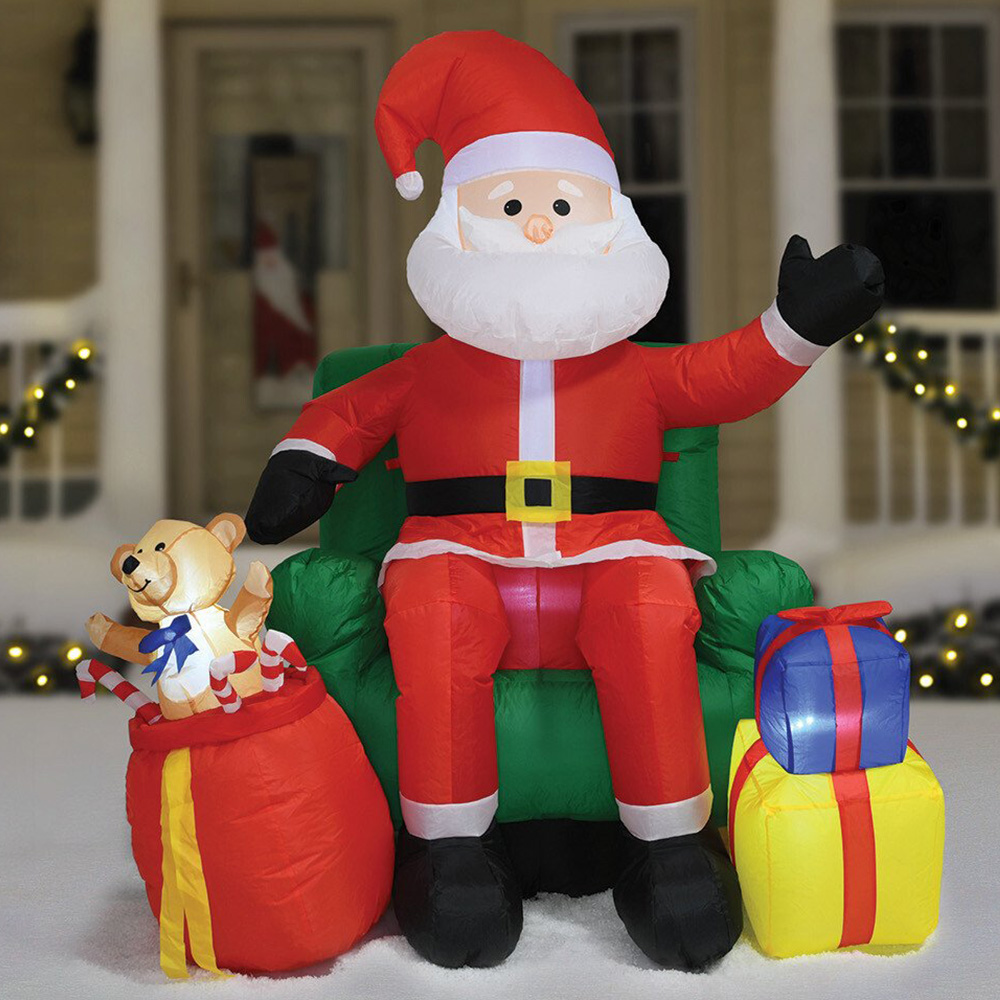 Armchair Inflatable Santa 6ft Image 1