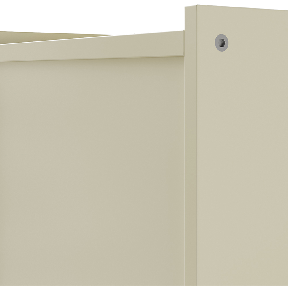 Living and Home Single Door Cream Rattan Bedside Table Image 3