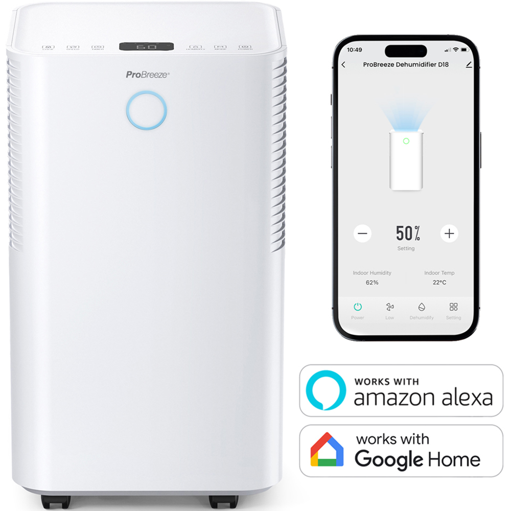 Pro Breeze OmniDry Max Extraction Quiet Dehumidifier with Smart App Control 12L Image 3