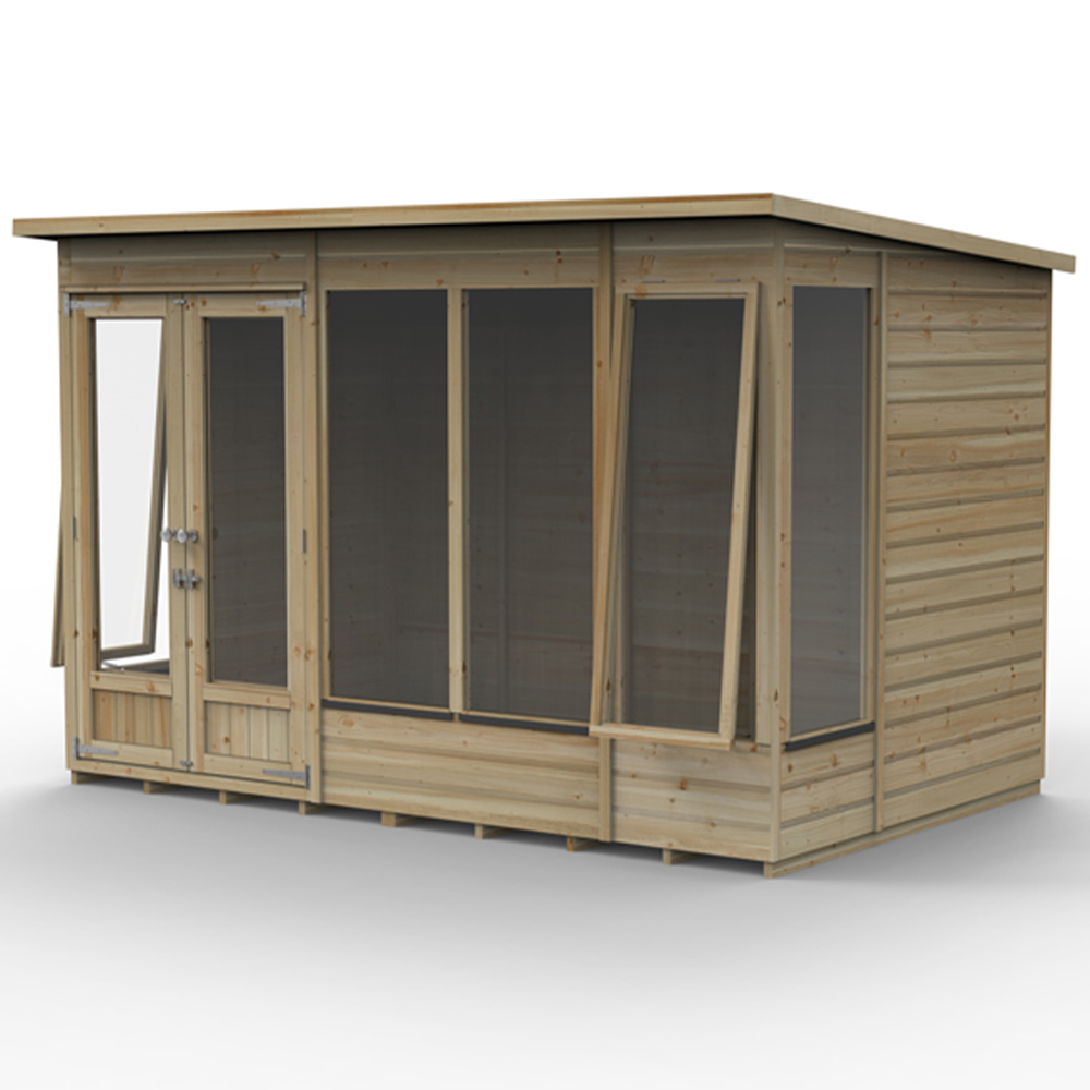 Forest Garden Beckwood 10 x 6ft 2 Opening Apex Summerhouse Image 3