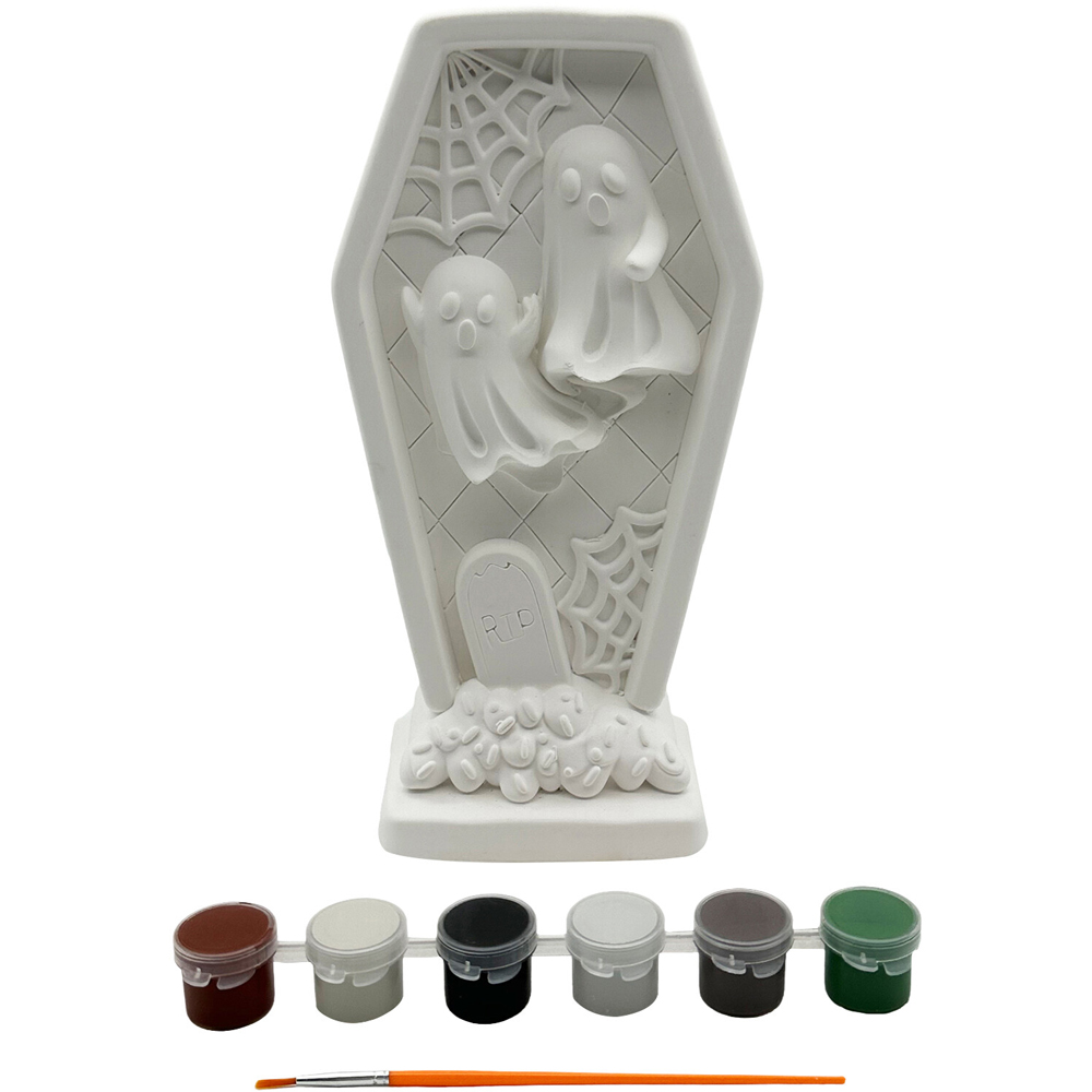 Paint Your Own Ghost Coffin Kit White Image 3