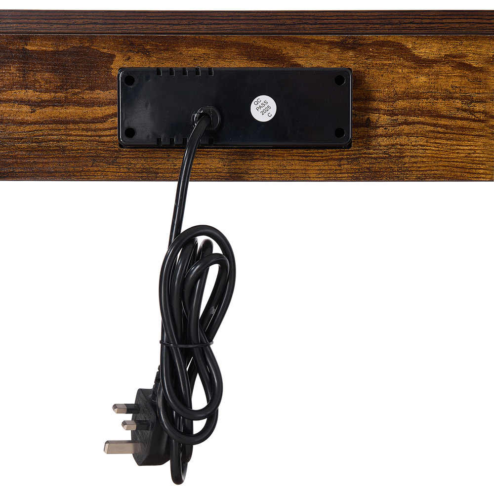 Living and Home 3-Tier Industrial Style Microwave Stand with Charging Station Image 4