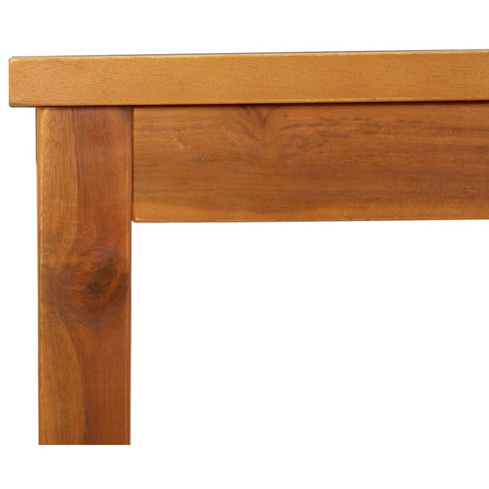 vidaXL 3 Seater Solid Wood Acacia Fishbone Slatted Garden Bench Image 6