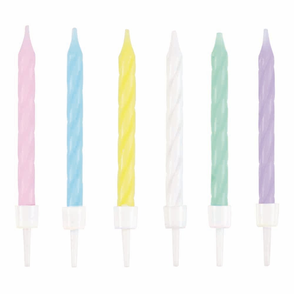Wilko Pastel Assorted Candles 24 Pack Image 1