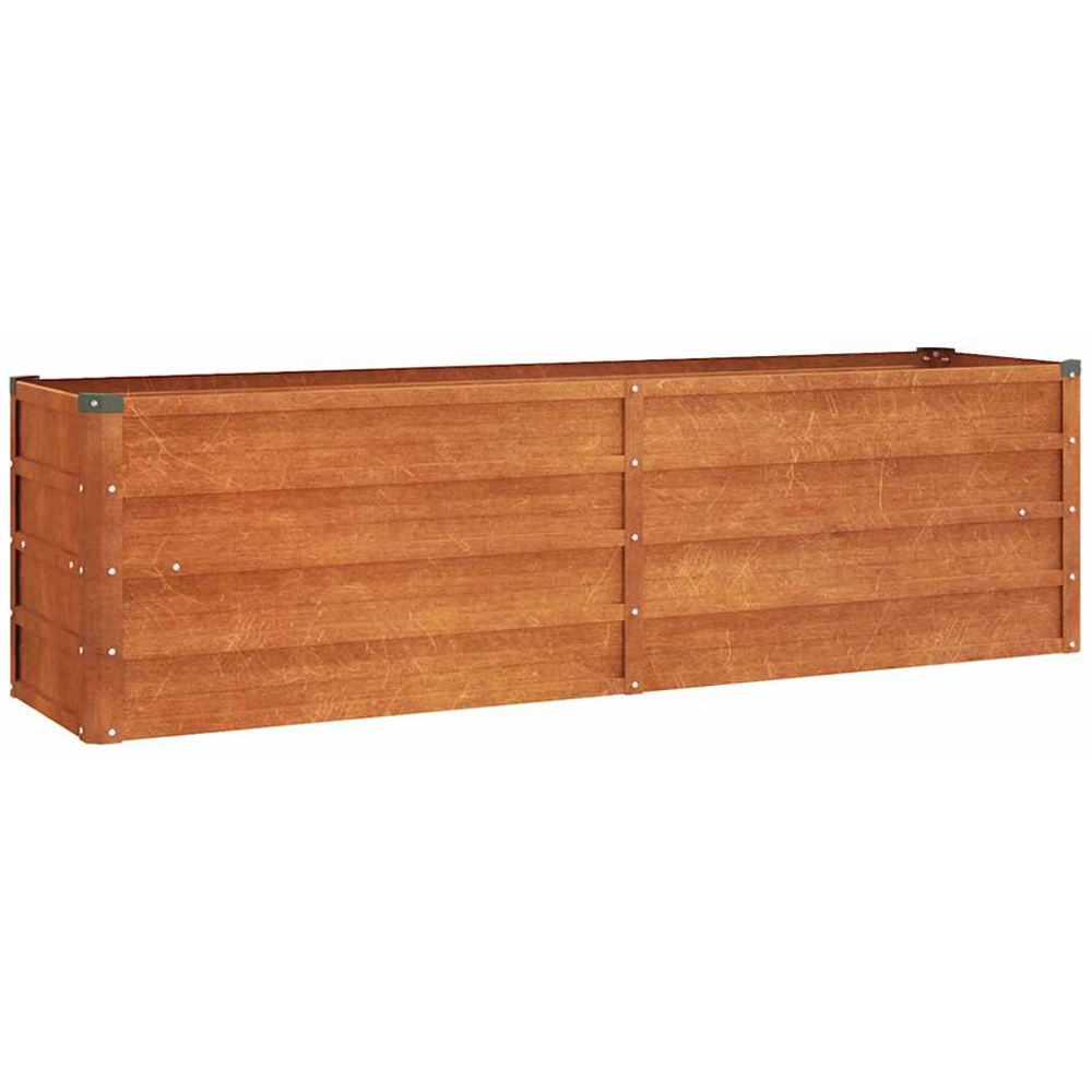 vidaXL Brown Corten Steel Raised Garden Bed 45 x 160 x 40cm Image 1