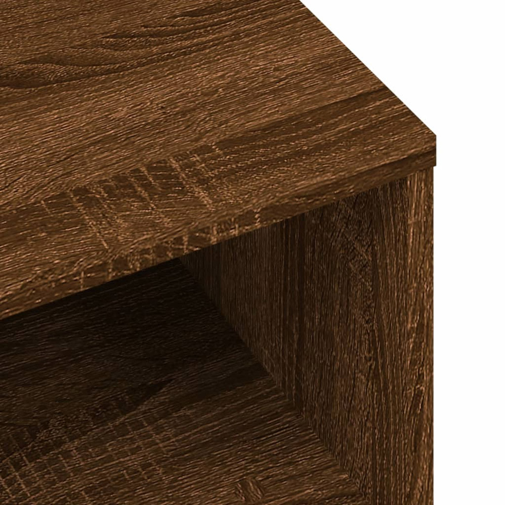 vidaXL Single Shelf Brown Oak TV Cabinet Image 7
