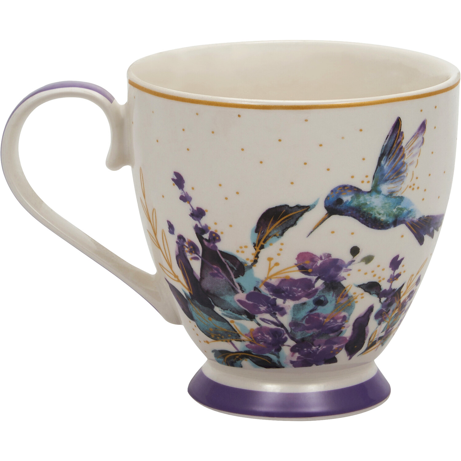 Humming Bird Footed Mug - Purple Image 1
