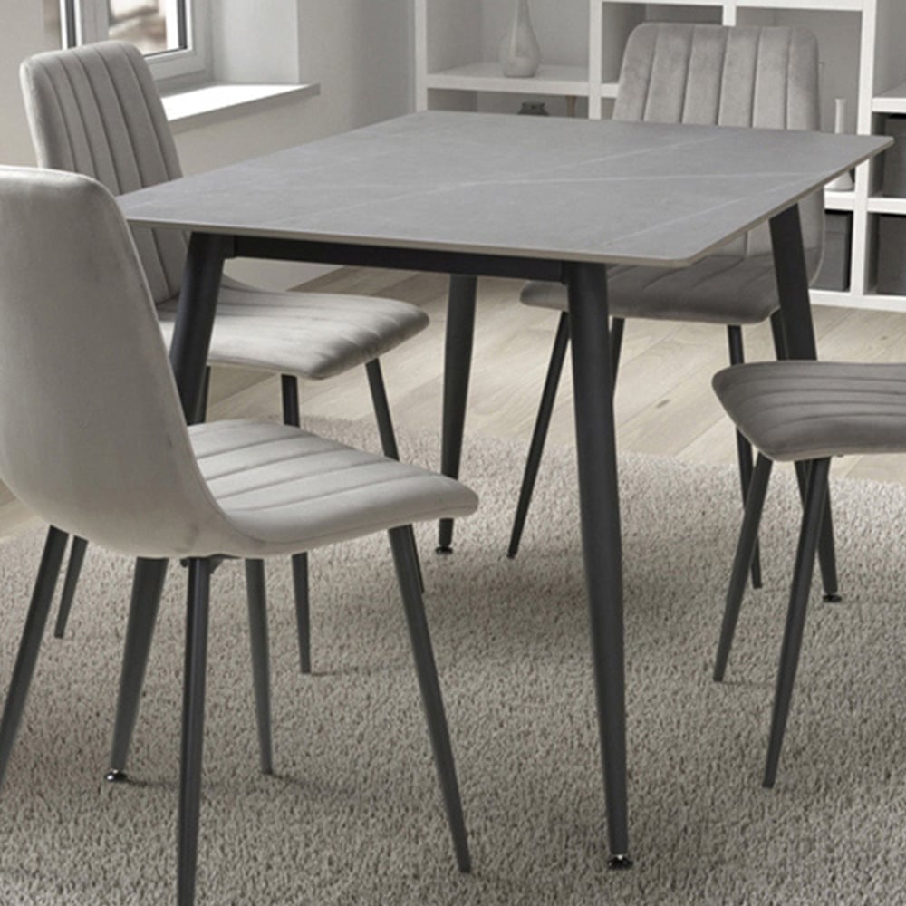 Monaco 4 Seater Dining Table Grey Image 1