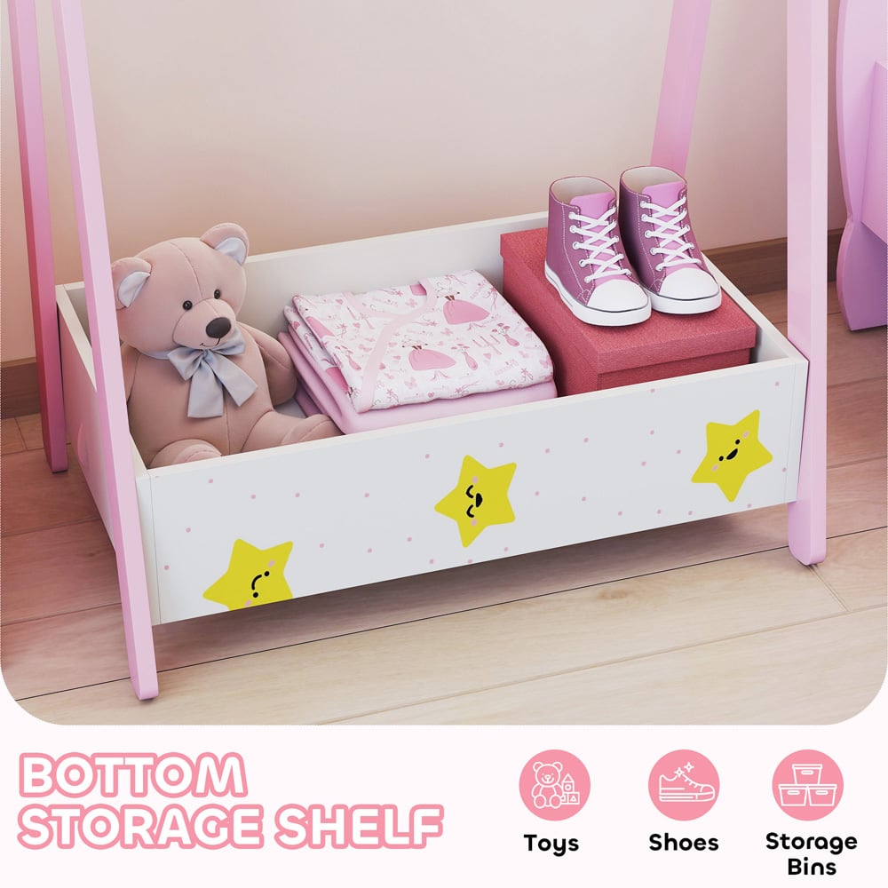 AIYAPLAY Pink Baby Clothing Rack with Hangers Image 5