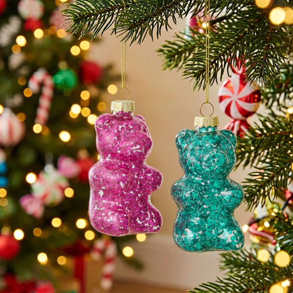 Glittery Bear Hanging Decoration Image 2