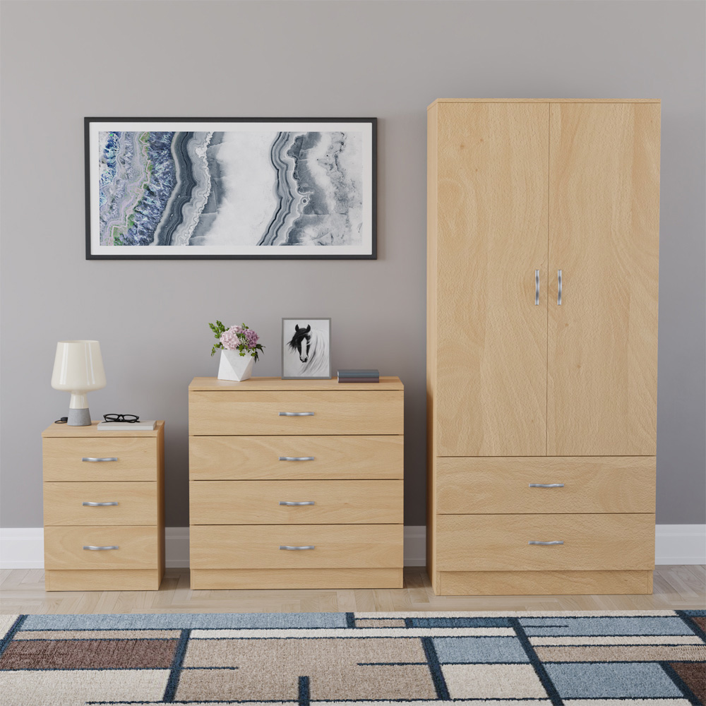 VIDA DESIGNS Riano Pine 3 Piece Bedroom Furniture Set Image 2