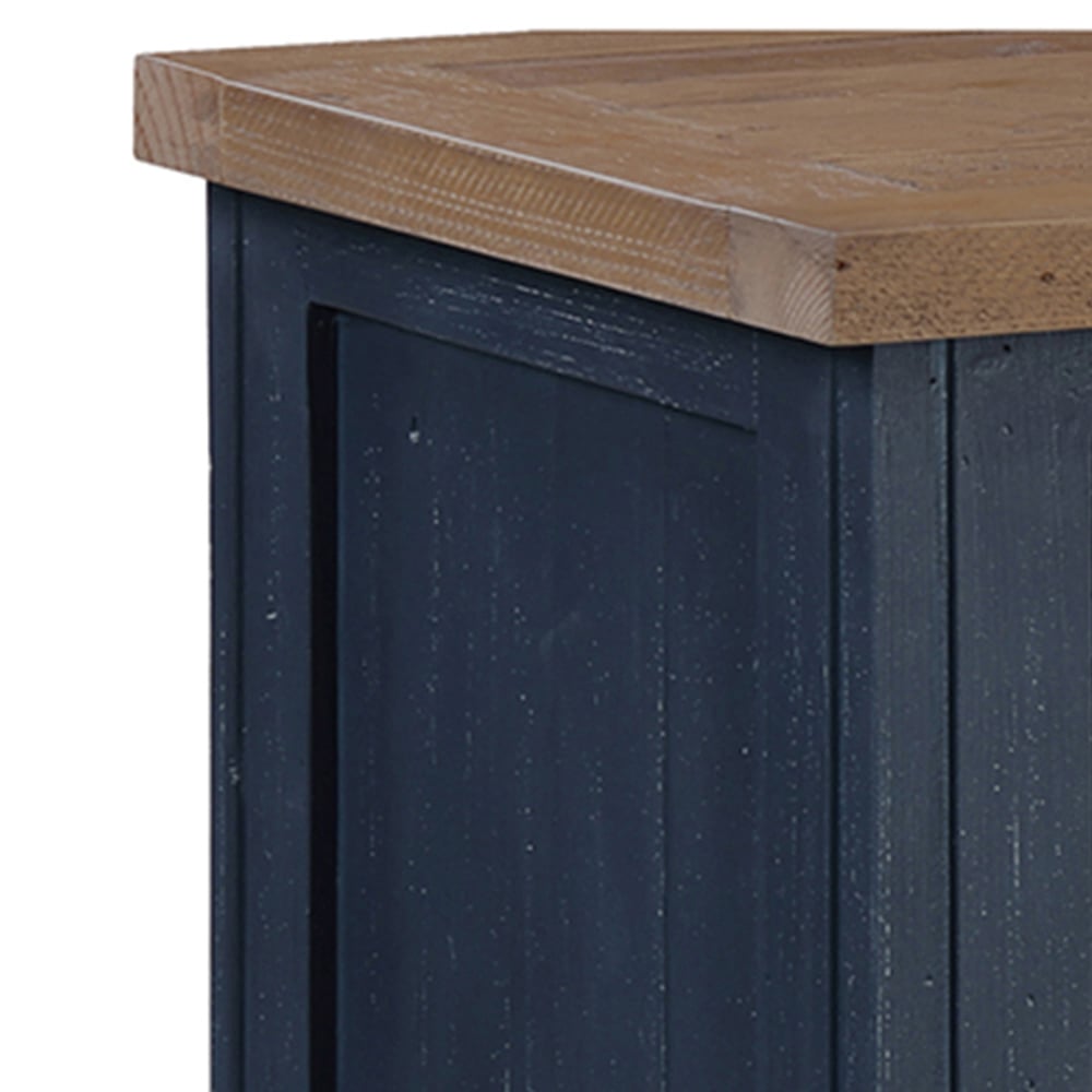 Baumhaus Splash of Blue Wooden Desk Blue and Brown Image 6