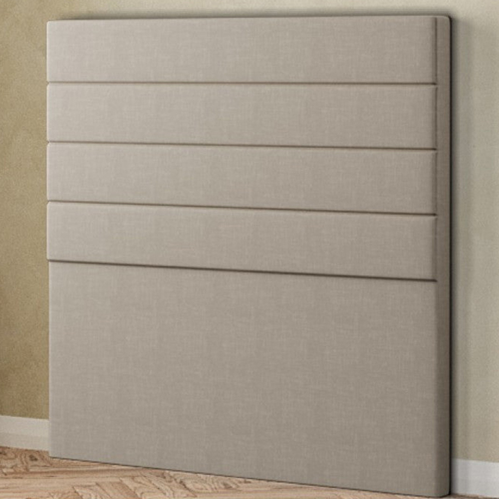 Eleganza George Super King Size Cream Malham Weave Floor Standing Headboard Image 1