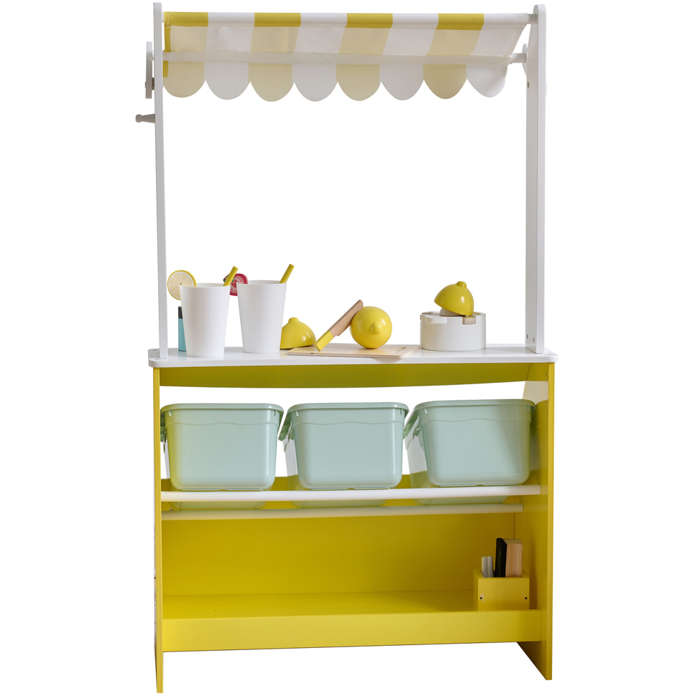 Teamson Kids Sunny Citrus Yellow Lemonade Stand Play Set Image 4
