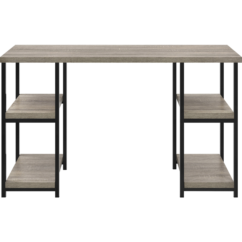 Dorel Elmwood 4 Shelf Laptop Desk Weathered Oak Image 4
