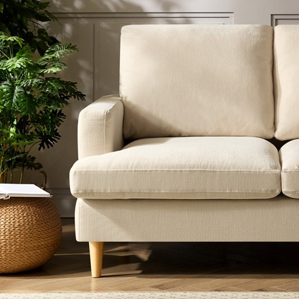 Artemis Home Newsome 2 Seater Cream Fabric Sofa Image 2