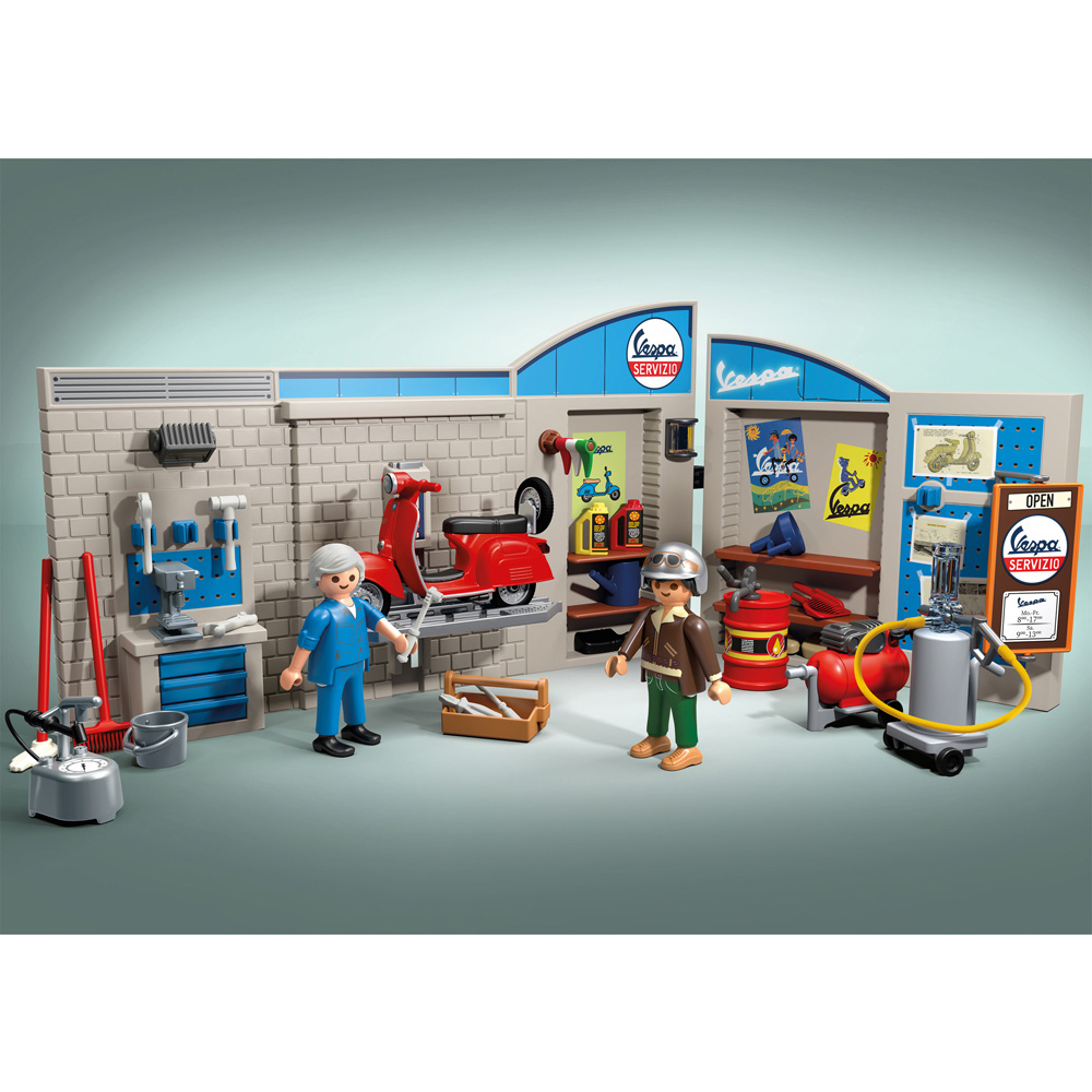 Playmobil 60s Vespa Garage Playset Image 10