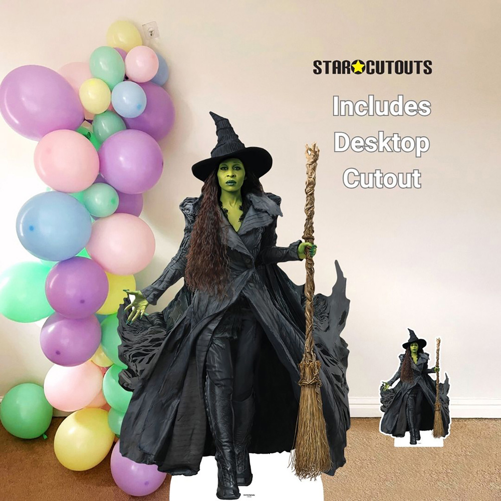 Star Cutouts Wicked For Good Witch Elphaba Cardboard Cutout 5.3ft Image 2