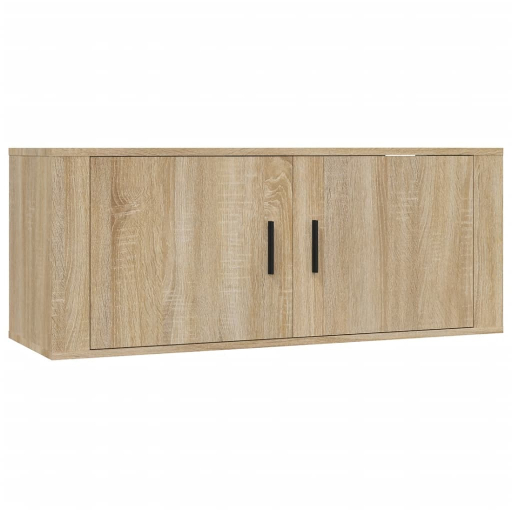 vidaXL 2 Door Brown Sonoma Oak Wall Mounted TV Cabinet Image 2