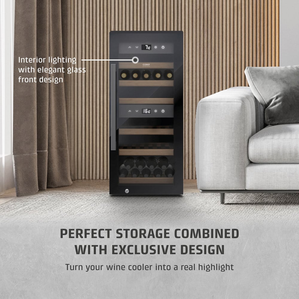 CASO Design WineExclusive 718 Black 24 Bottle Smart Wine Cooler Fridge Image 7