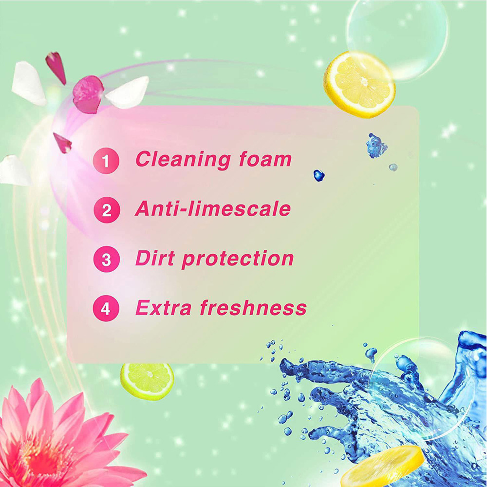 Bloo Power Active Fresh Flowers Anti Limescale Effect Toilet Rim Block 50g 6 Pack Image 4