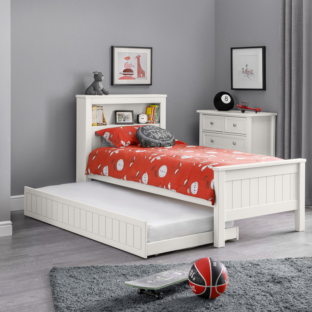 Julian Bowen Maine Single Surf White Bookcase Bed Image 8
