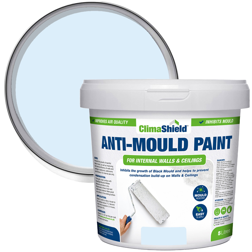 SmartSeal Frosted Blue Anti Mould Paint 5L Image 1