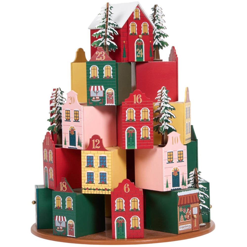 Wooden House Scene Advent Calendar - Multicolour Image 2